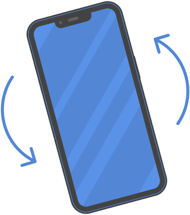 Пожалуйста, переверните экран своего телефона